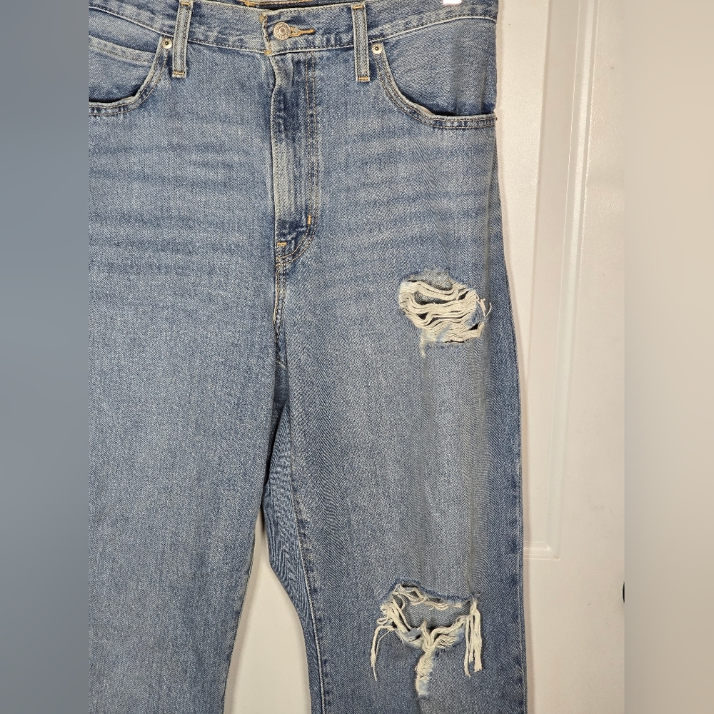 Levi's '94 Baggy Blue Distressed Higg Rise Jeans - Picture 5 of 11